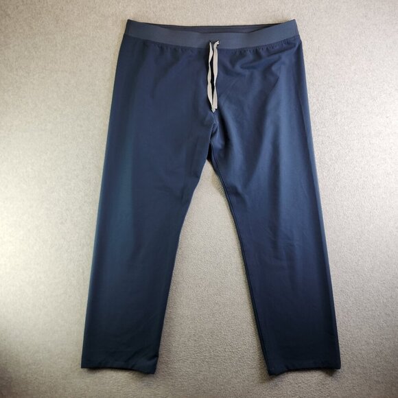 Figs Scrub Pants Womens XXL Blue Livingston Basic Straight Leg High Rise Nurse - Picture 1 of 12